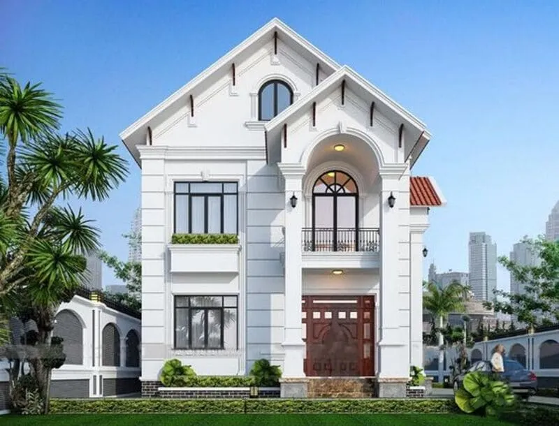Biệt thự 2 tầng tân cổ điển tối giản
