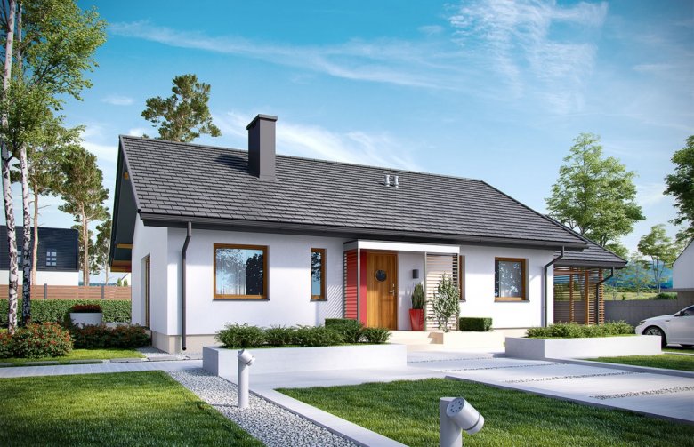 Mẫu nhà cấp 4 mái tôn giả ngói