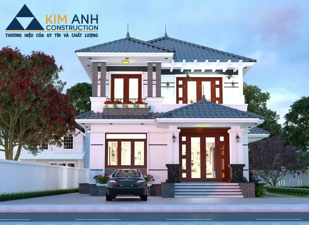 mau nha ong 2 tang 4 phong ngu