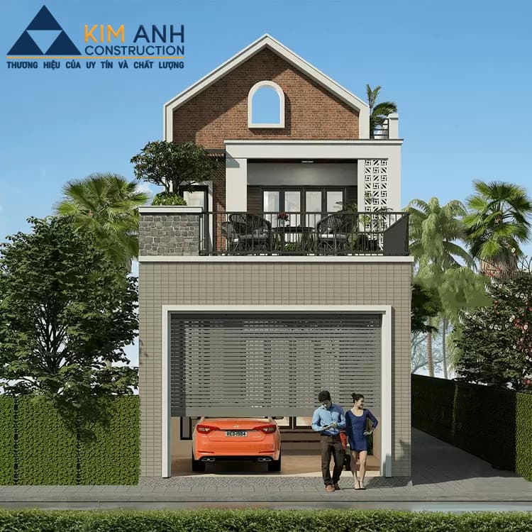 mau nha ong 2 tang co gara