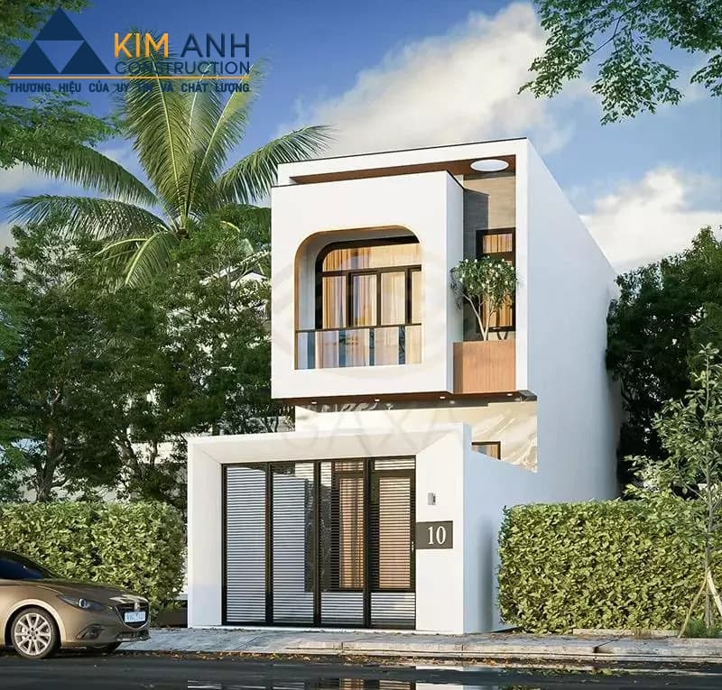 mau nha ong 2 tang co gieng troi