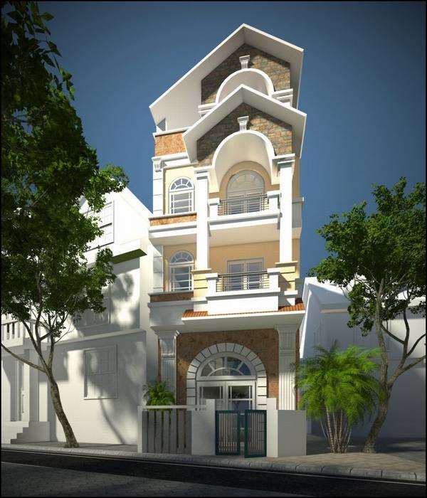 mau mat tien nha ong tan co dien - www.xaydungkimanh.com