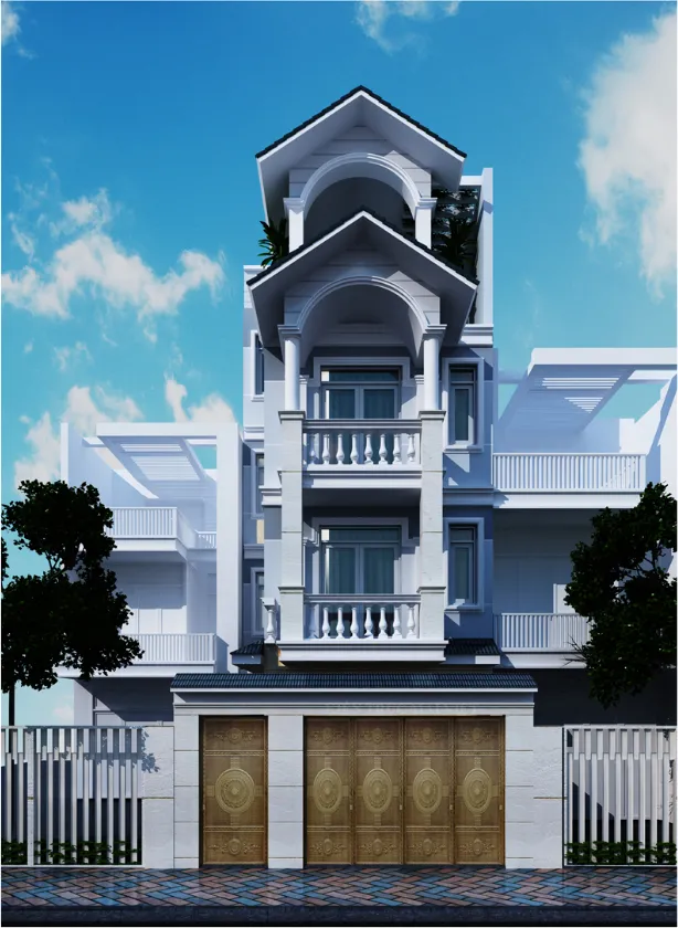 mau mat tien nha ong tan co dien - www.xaydungkimanh.com