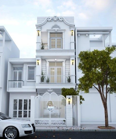 mau mat tien nha ong tan co dien - www.xaydungkimanh.com