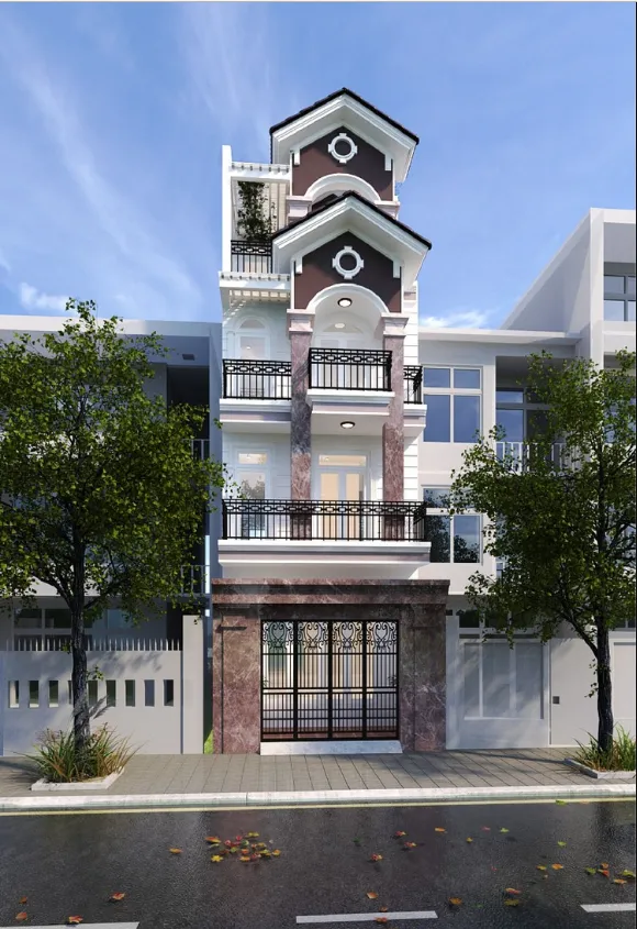 mau mat tien nha ong tan co dien - www.xaydungkimanh.com