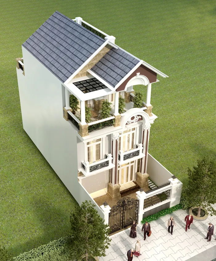 mau mat tien nha ong tan co dien - www.xaydungkimanh.com