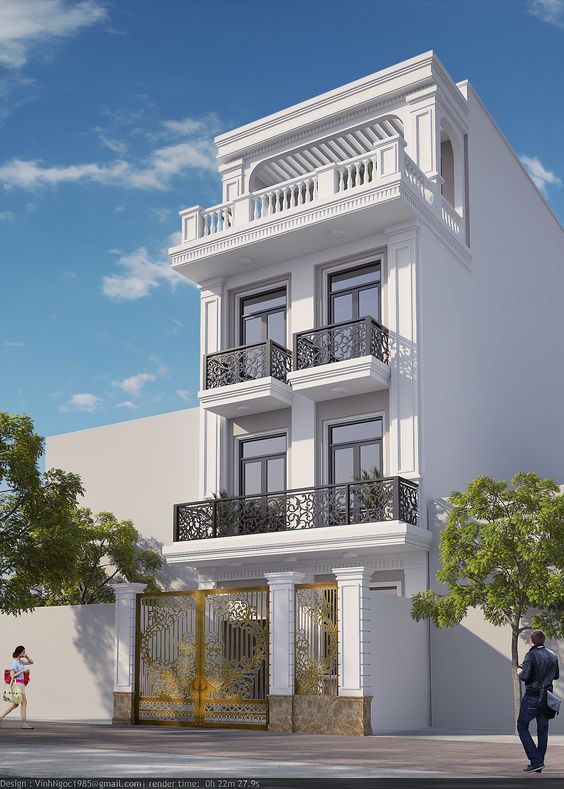 mau mat tien nha ong tan co dien - www.xaydungkimanh.com