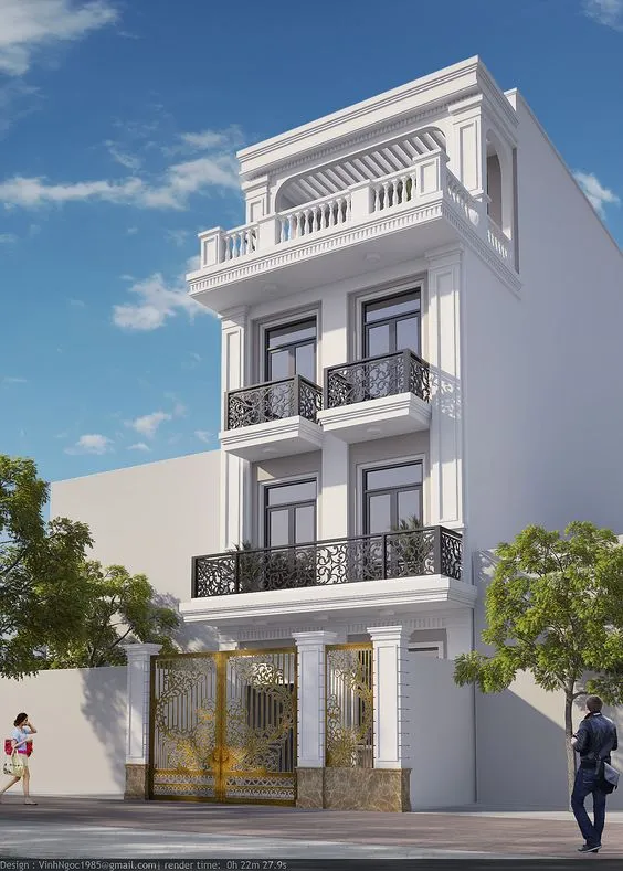 mau mat tien nha ong tan co dien - www.xaydungkimanh.com