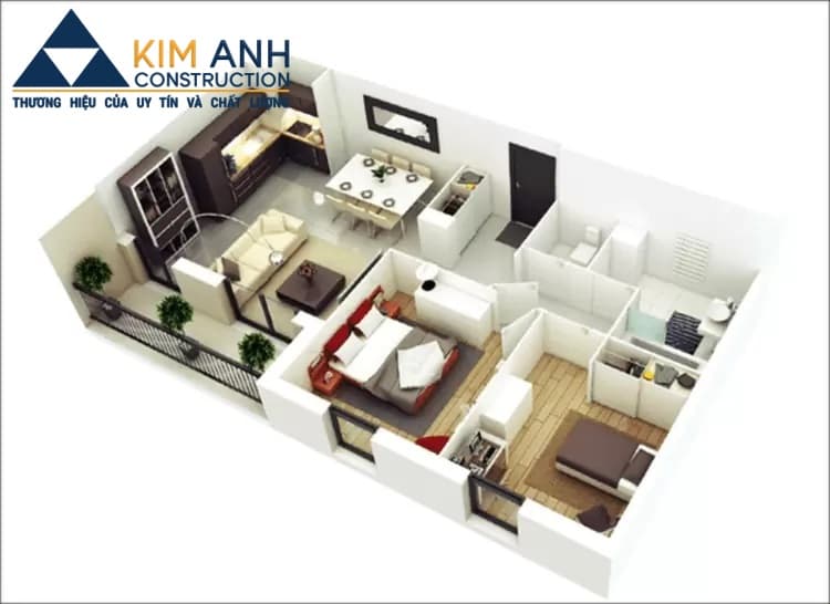 mau nha ong 2 phong ngu