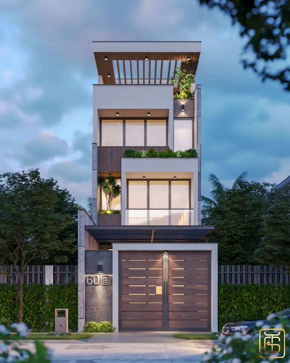 mau nha pho dep mat tien 5m