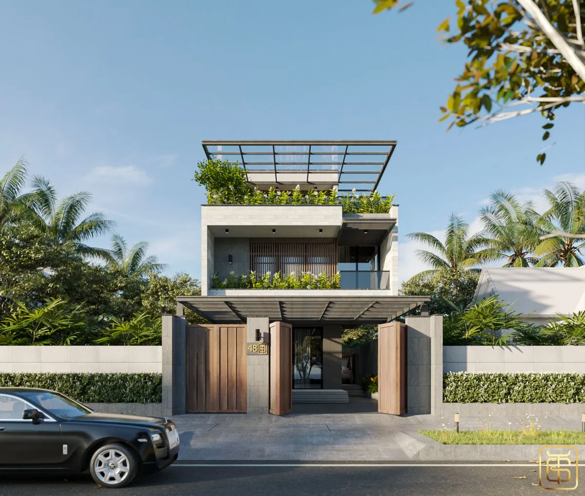 mau nha pho dep mat tien 5m