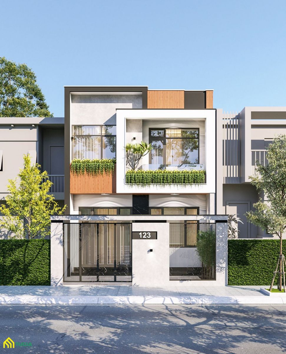 mau thiet ke nha pho mat tien 6m