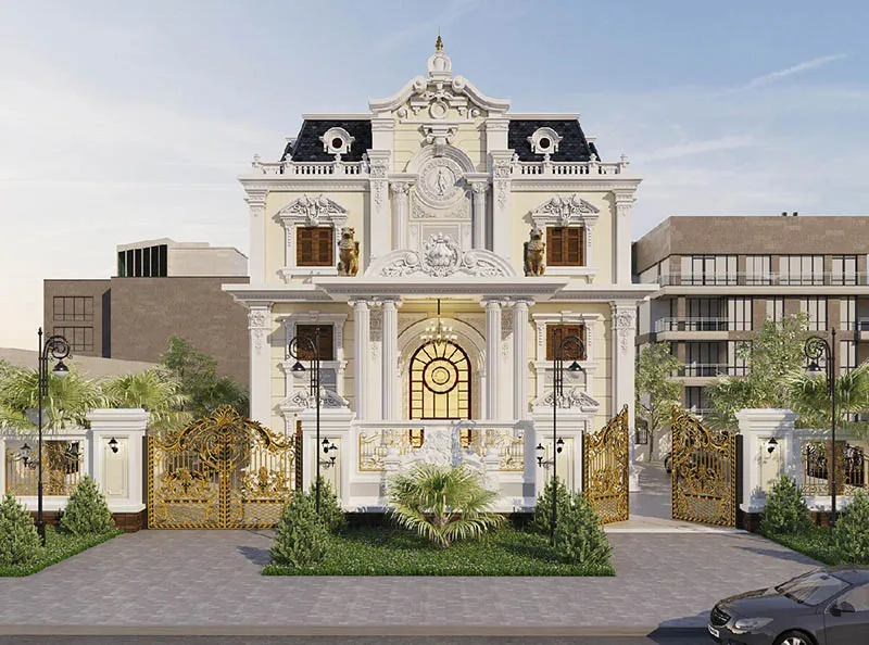 mau biet thu tan co dien - www.xaydungkimanh.com