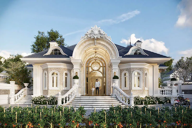 mau nha tan co dien 1 tang - www.xaydungkimanh.com