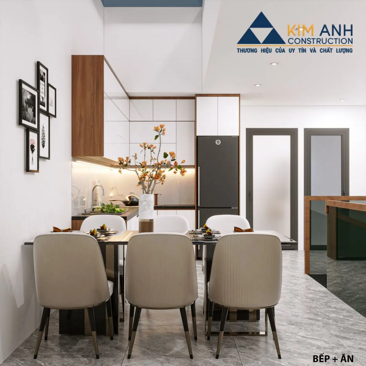 qu&aacute;n cafe kết hợp văn ph&ograve;ng - khu nh&agrave; bếp