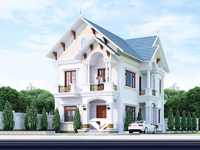 mau nha 2 tang tan co dien 2 mat tien - www.xaydungkimanh.com