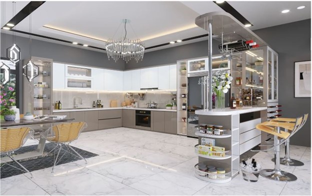 Thiết kế phòng bếp hiện đại - xu hướng thiết kế của thờI đại-xaydungkimanh.com