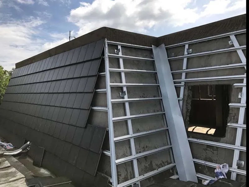 Thi công mái Mansard bằng phương pháp đổ bê tông rồi dán ngói