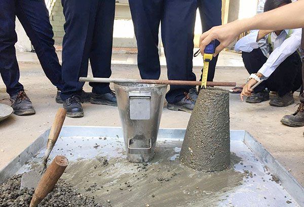 Cách kiểm tra độ sụt bê tông