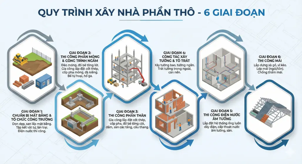 quy tr&igrave;nh x&acirc;y nh&agrave; phần th&ocirc;