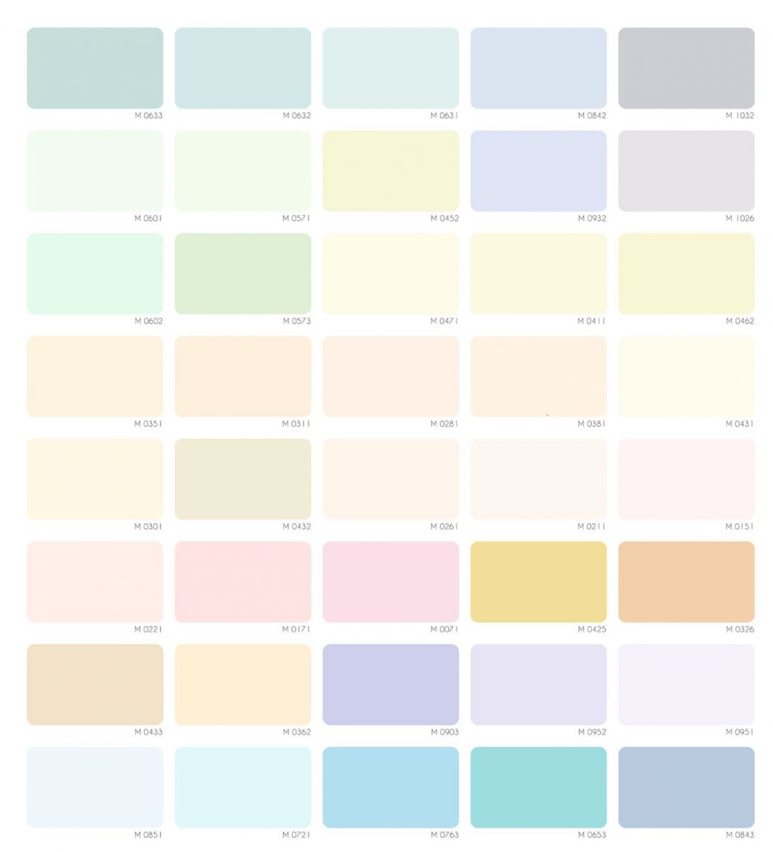 Bảng màu sơn Pastel nhẹ nhàng