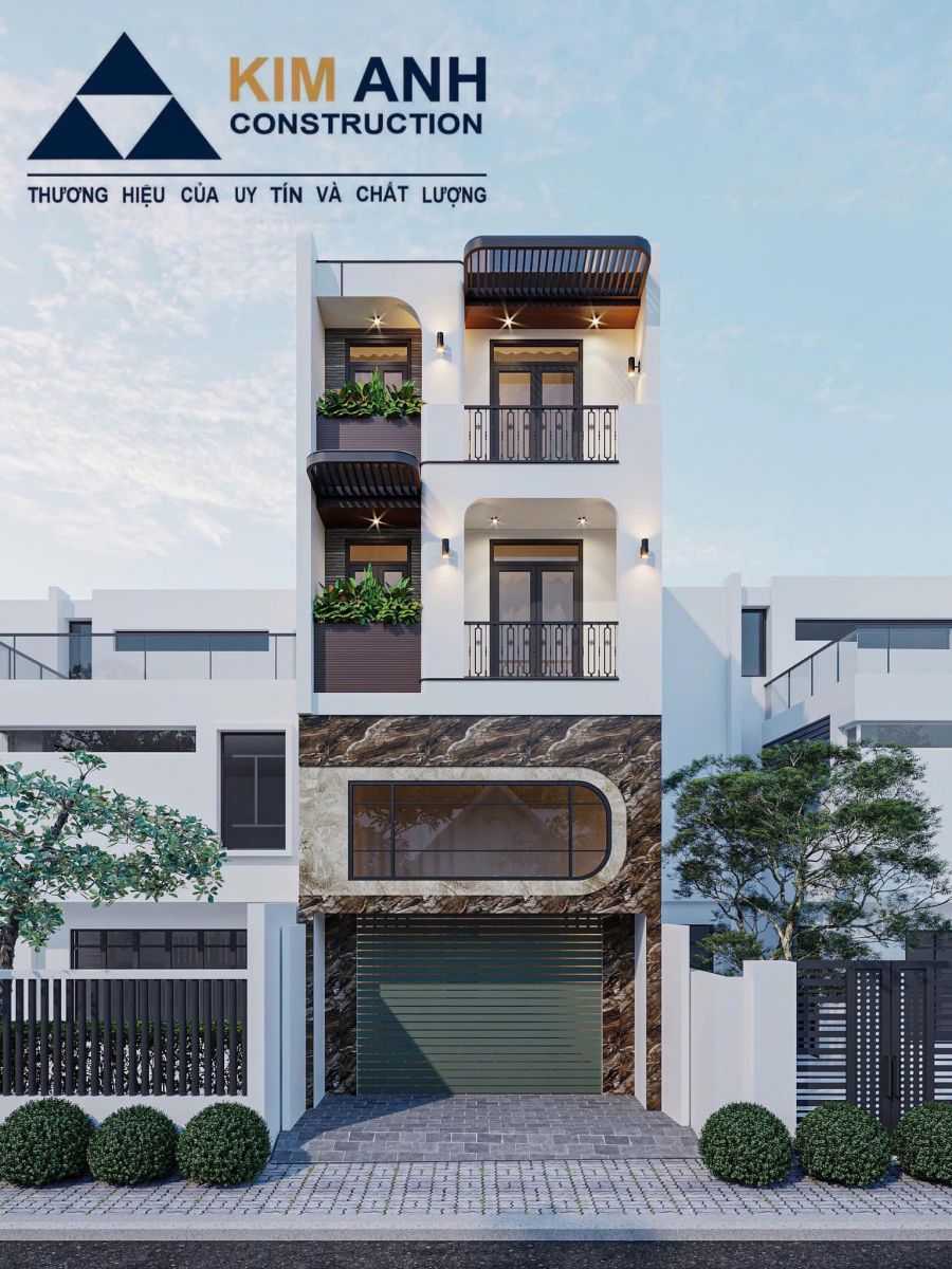 Mẫu nhà phố 80m2 đẹp