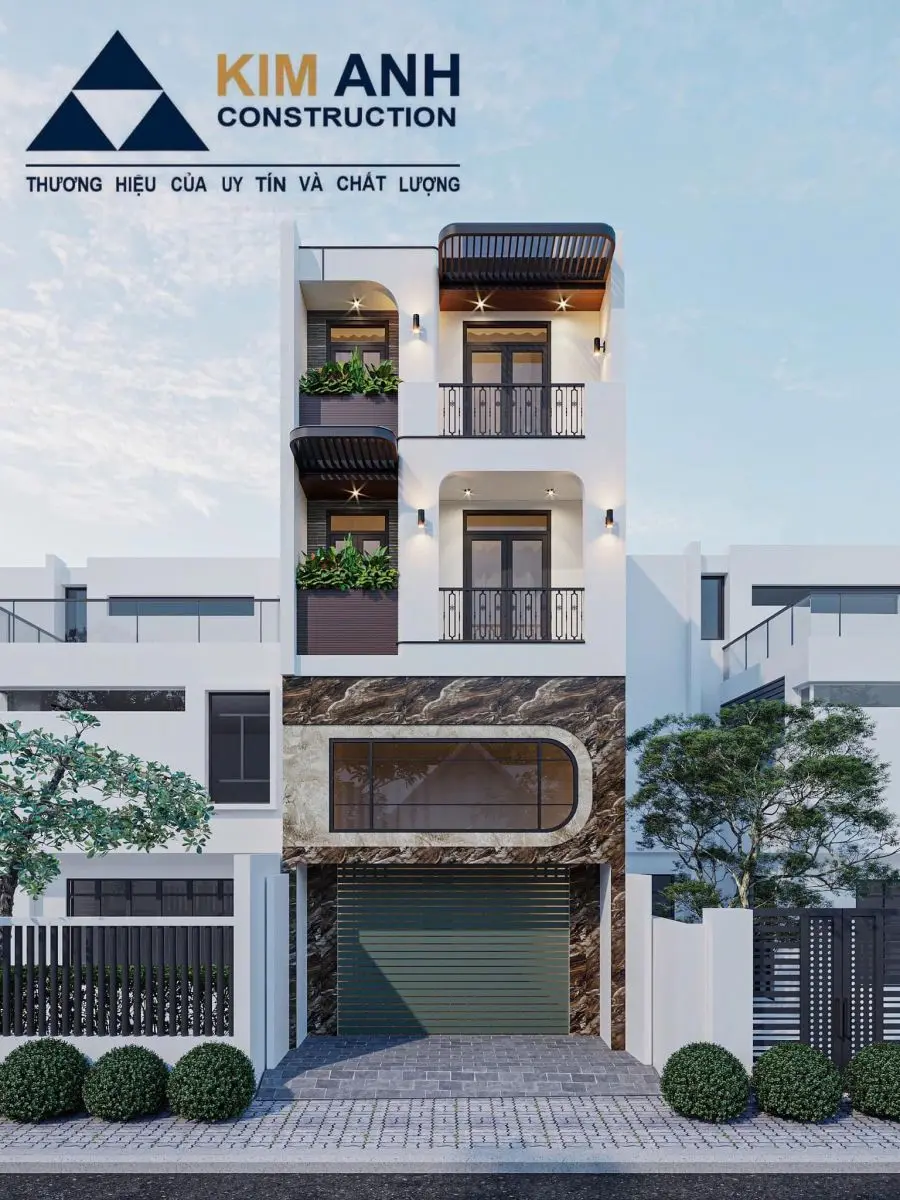 Mẫu nh&agrave; phố 80m2 đẹp