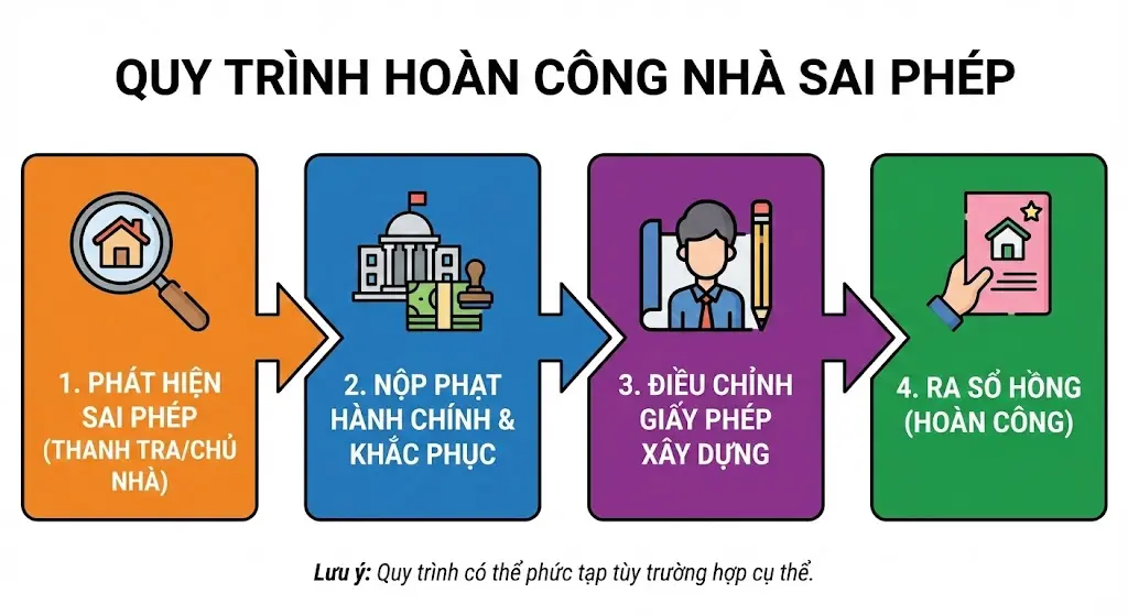 Lộ trình hợp thức hóa nhà sai phép theo quy định mới nhất