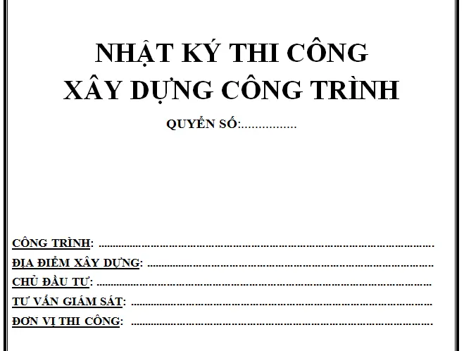 nhật k&yacute; thi c&ocirc;ng
