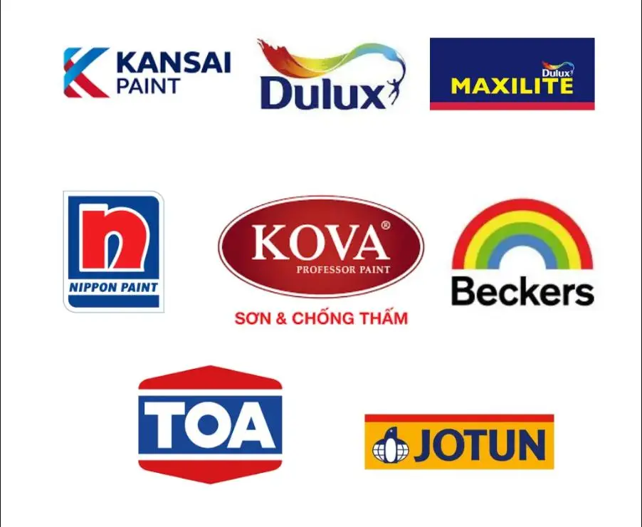 So s&aacute;nh c&aacute;c &ocirc;ng lớn: Dulux, Jotun, Mykolor, Kova