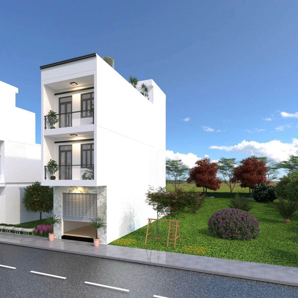 Phối cảnh 3D mặt tiền