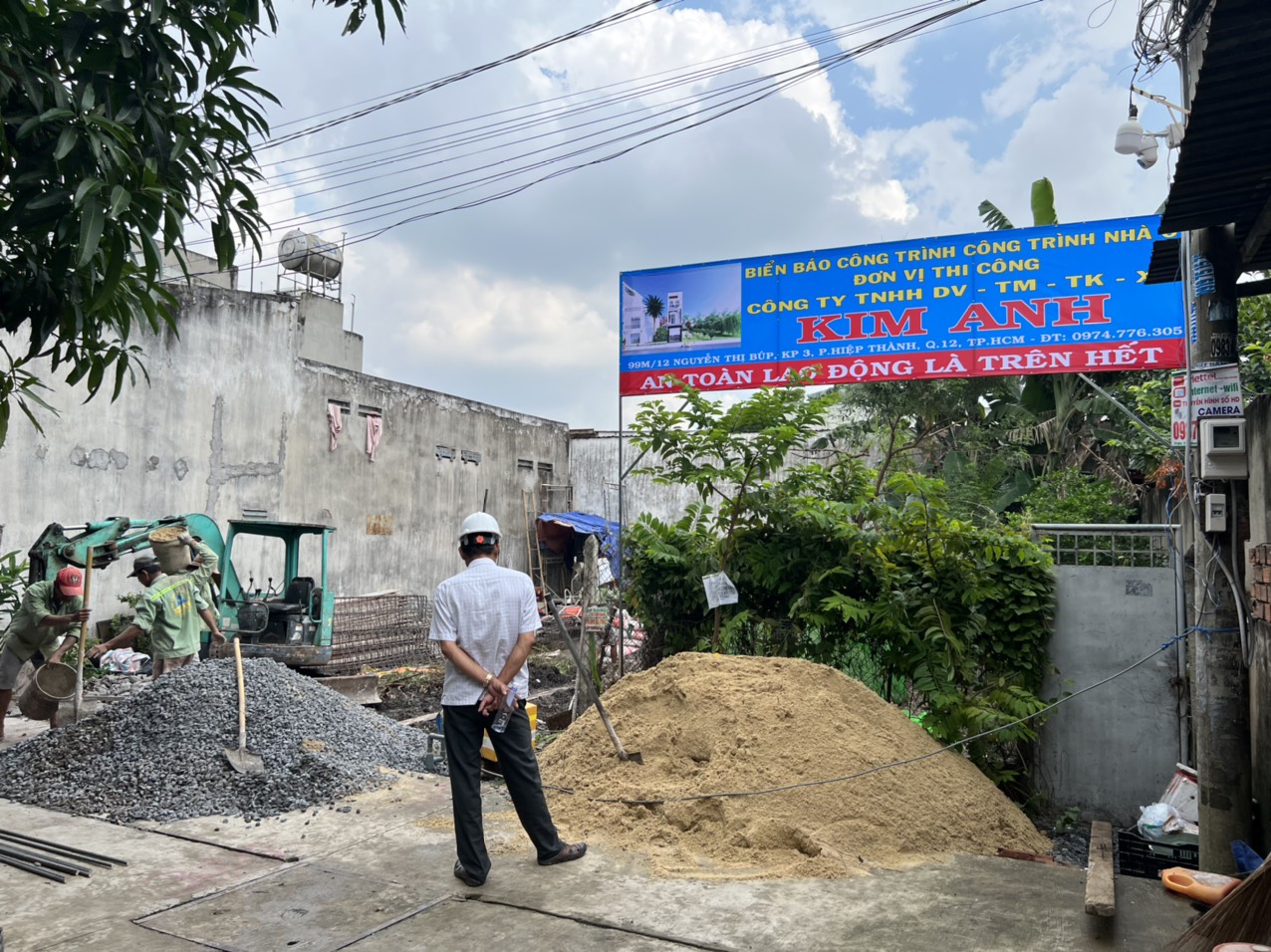 Thi công móng nhà phố Bình Hưng Hòa B - xaydungkimanh.com