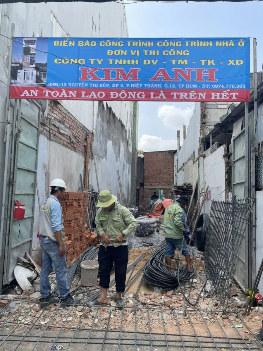 Thi công móng cọc nhà phố 3 tầng Quận Bình Thạnh - Xây Dựng Kim Anh