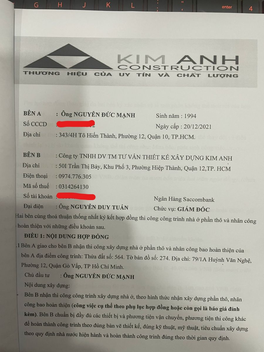 Xây dựng nhà Quận Gò Vấp - 1