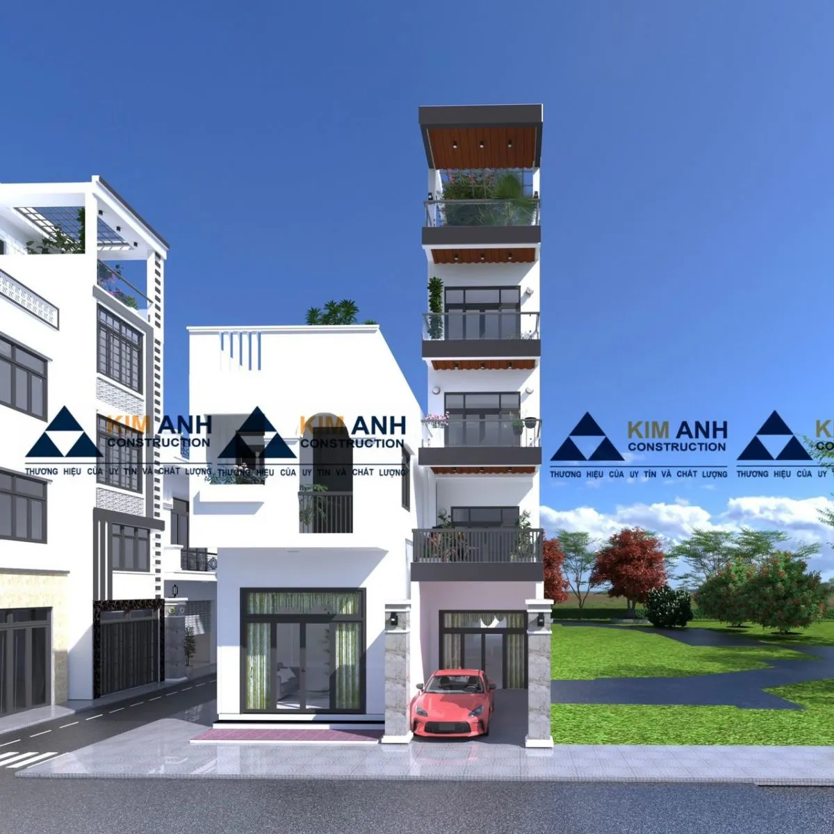 Mặt bằng thiết kế nh&agrave; phố Phường 17 G&ograve; Vấp - X&acirc;y Dựng Kim Anh