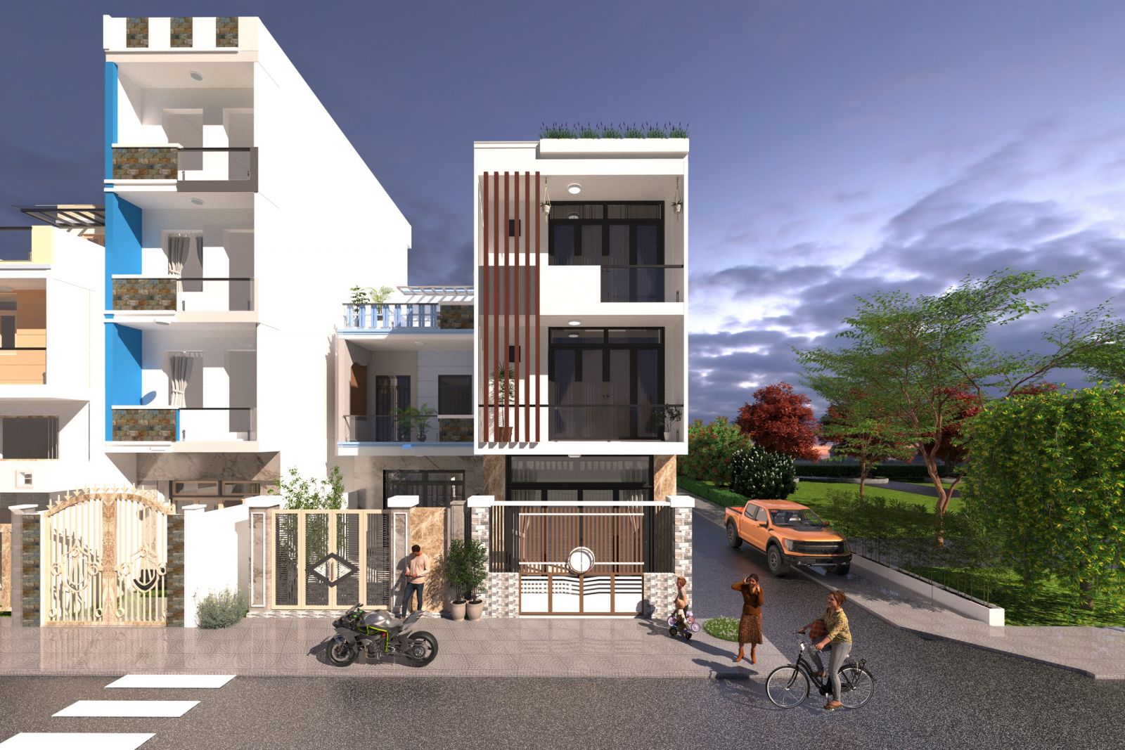 Giai đoạn thiết kế mặt tiền 3D